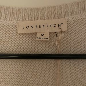 Cream Deep Neck Sweater